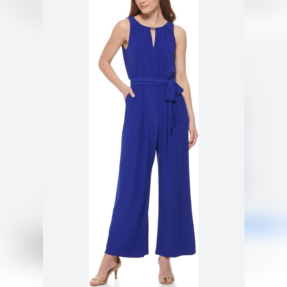 Vince Camuto Cobalt Blue  Sleeveless Jumpsuit, Size 0